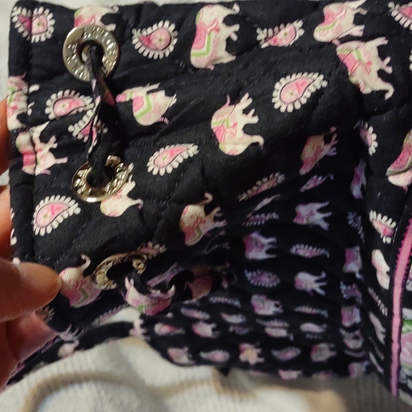 ⭐VERA BRADLEY (Retired spring 2007) PINK ELEPHANTS Sherry tote Magnetic … - Picture 5 of 8